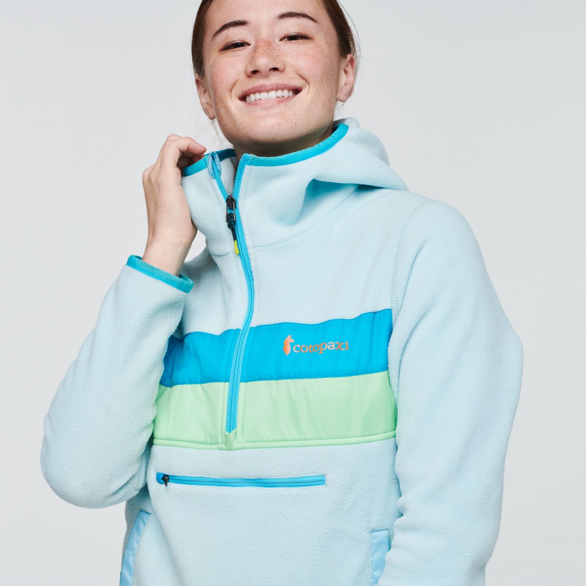 Teca Fleece Hooded Half-Zip Jacket W