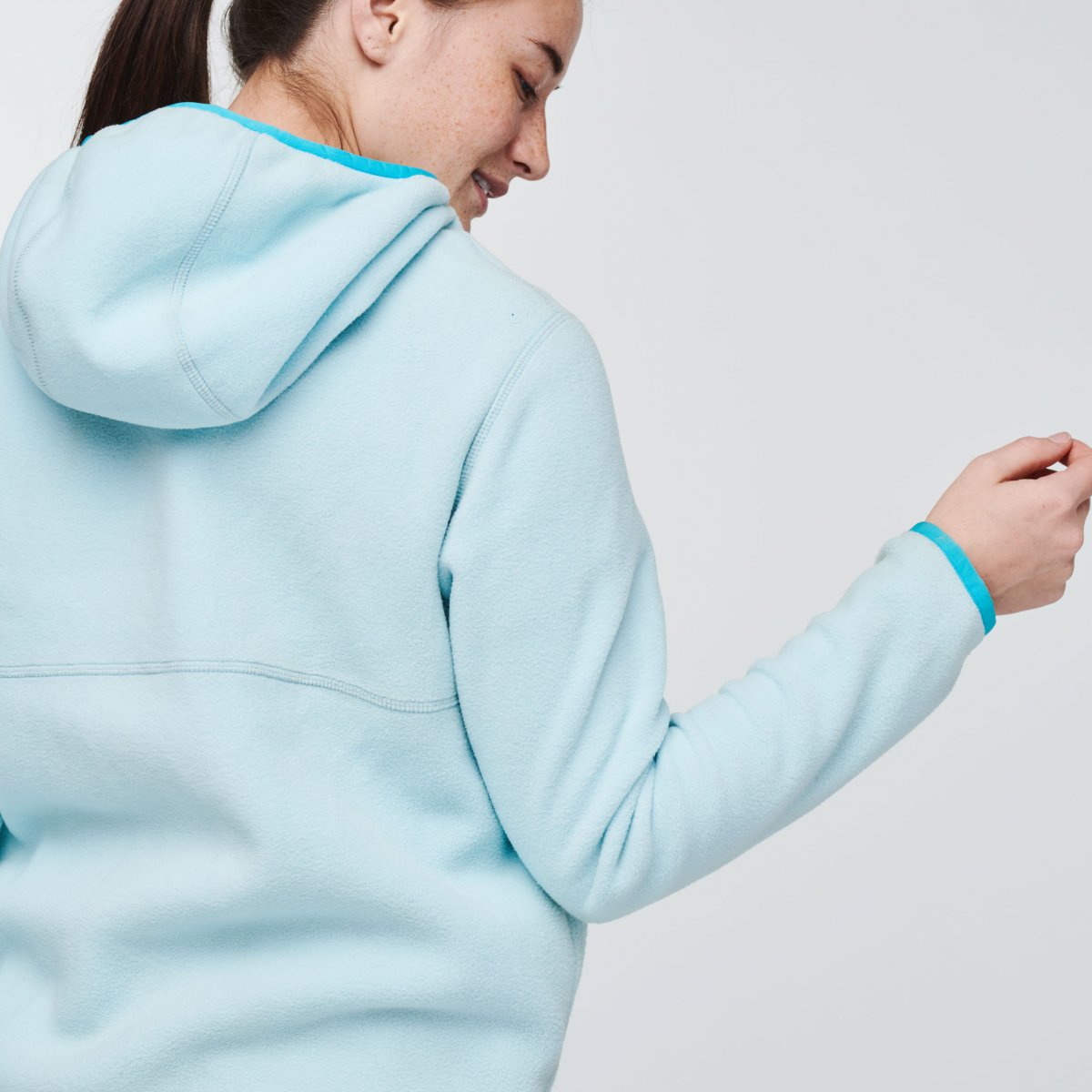 Teca Fleece Hooded Half-Zip Jacket W
