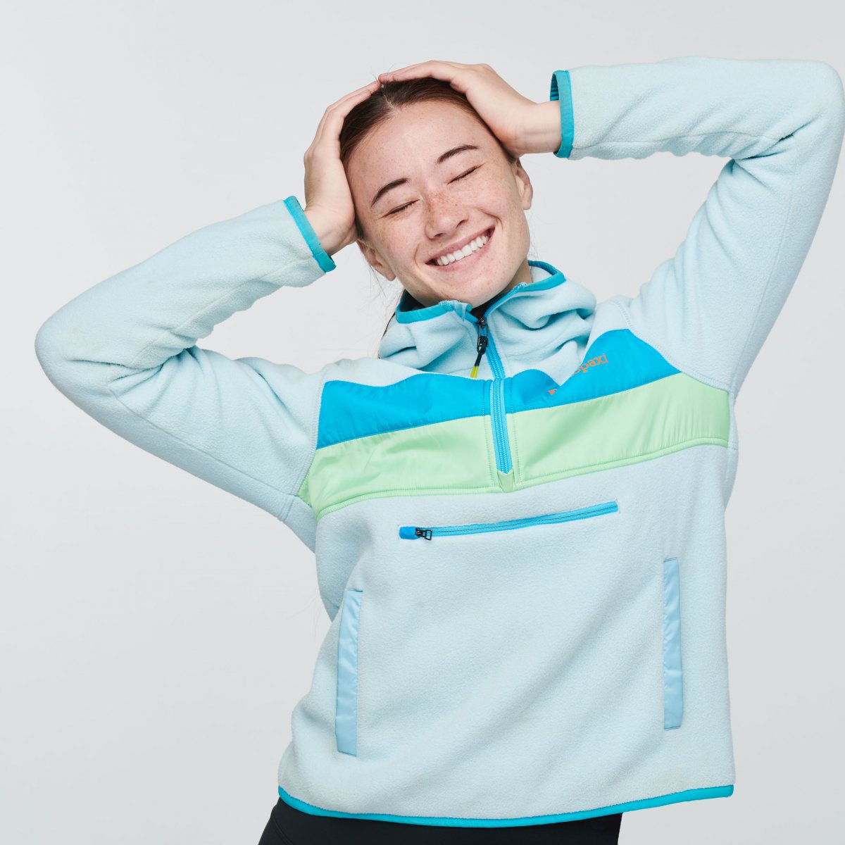 Teca Fleece Hooded Half-Zip Jacket W