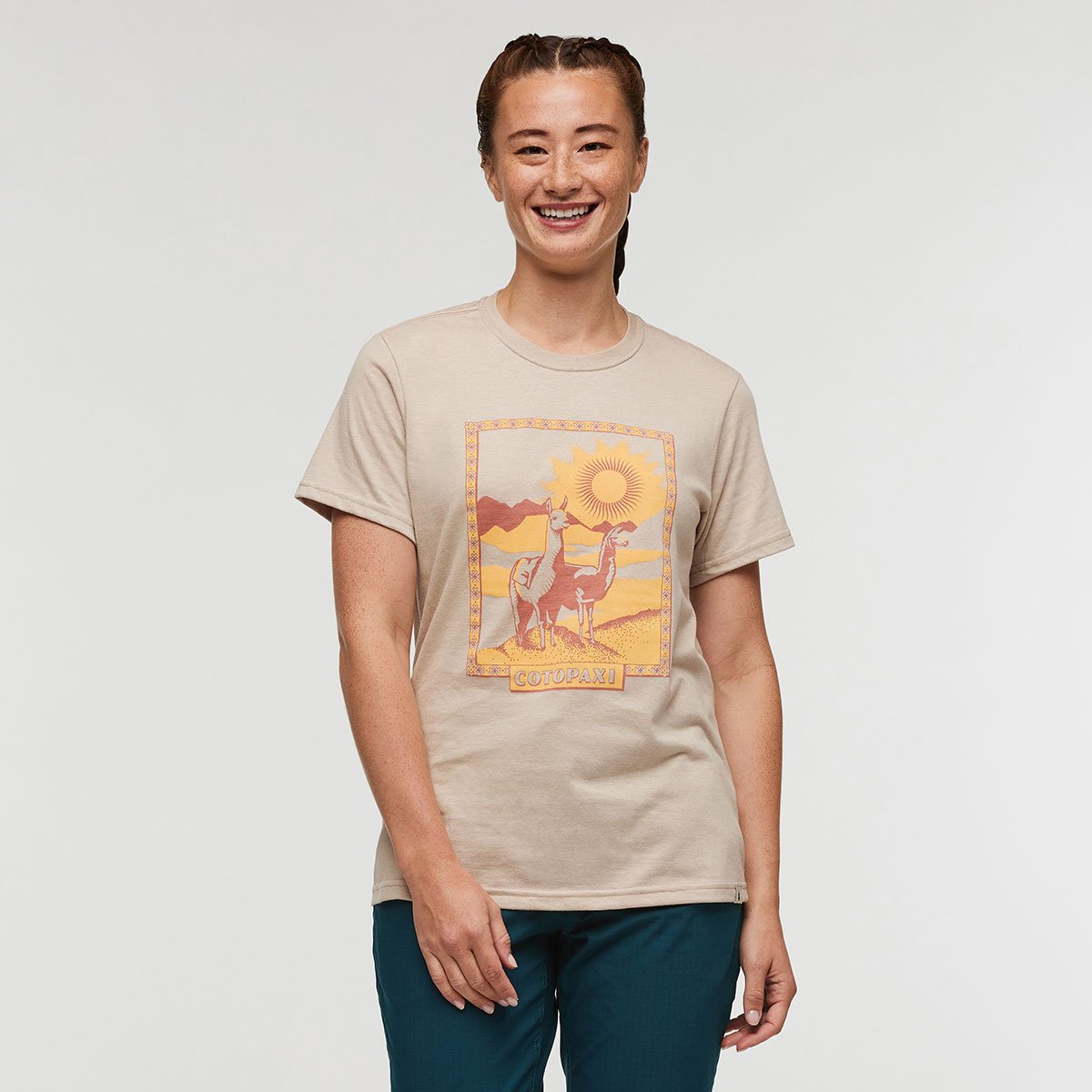 Llama Greetings Organic T-Shirt W