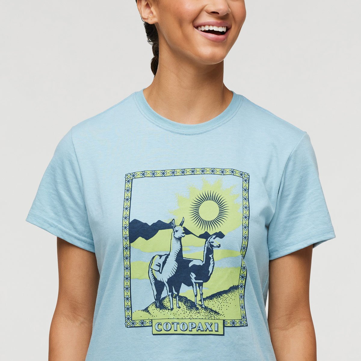Llama Greetings Organic T-Shirt W