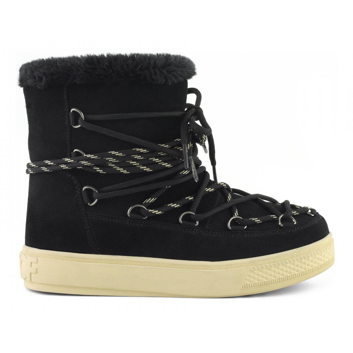 Double-laced leather snow-boot - Woman Colors of California Women