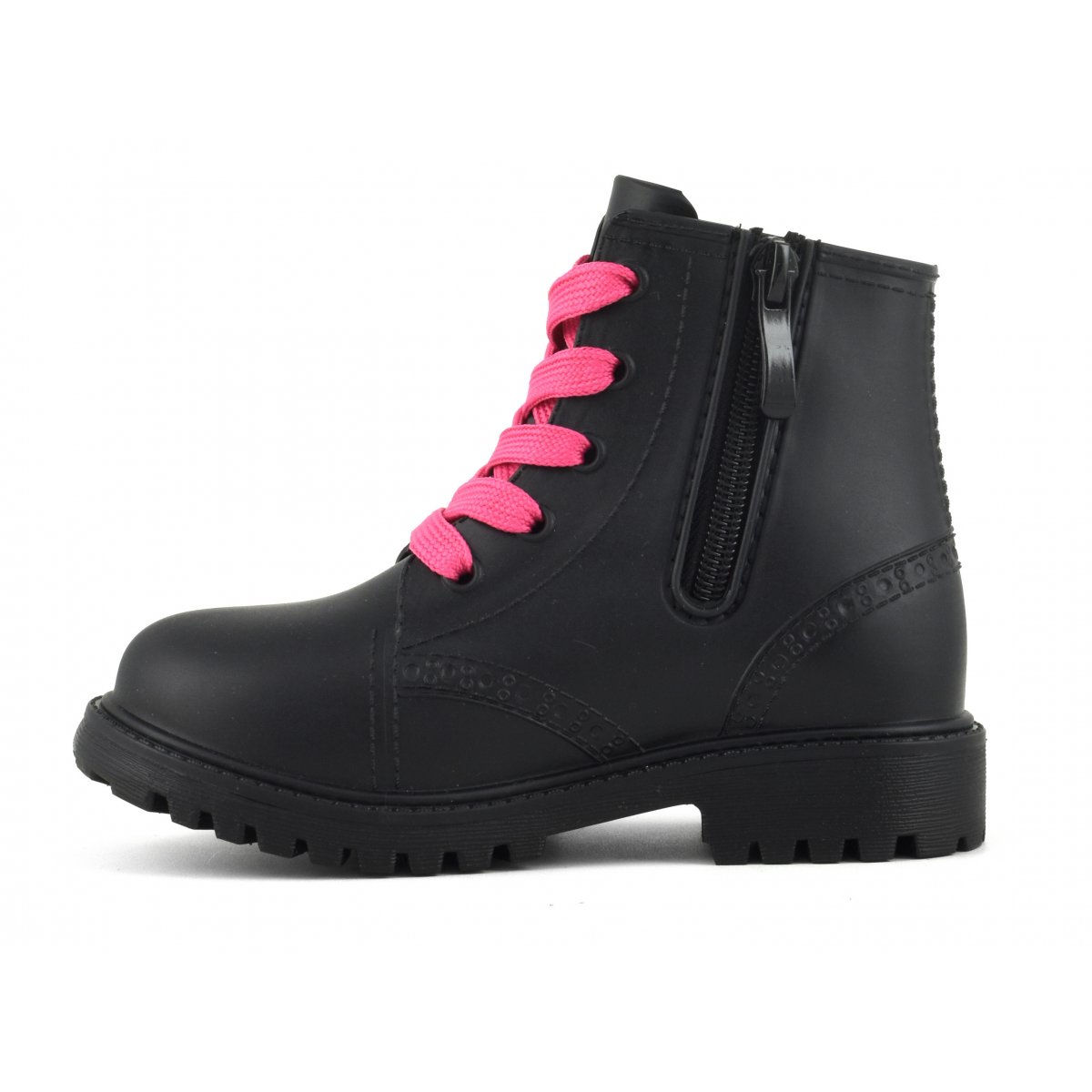 Bottines avec lacets et zip