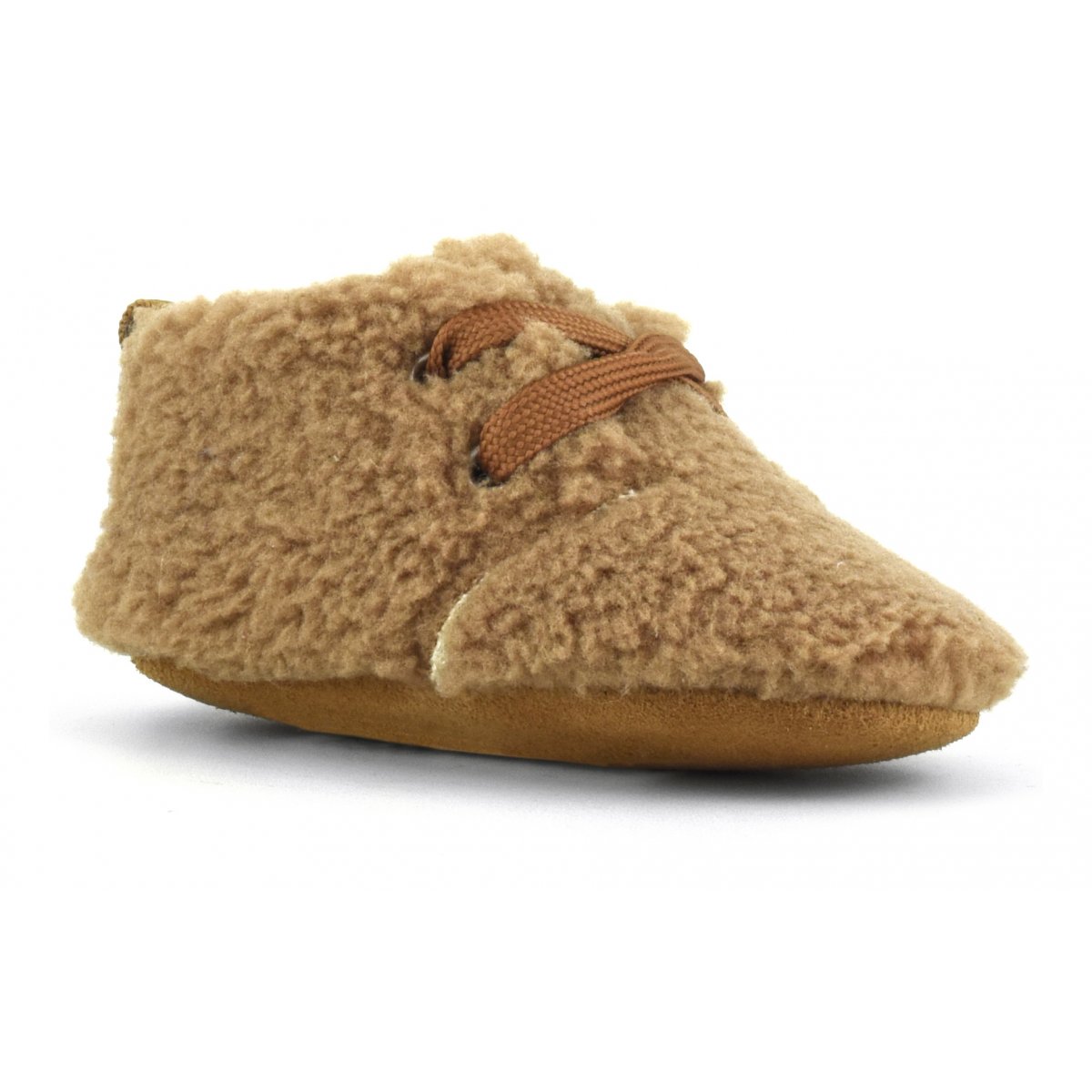 Botte de neige en fausse fourrure avec lacets