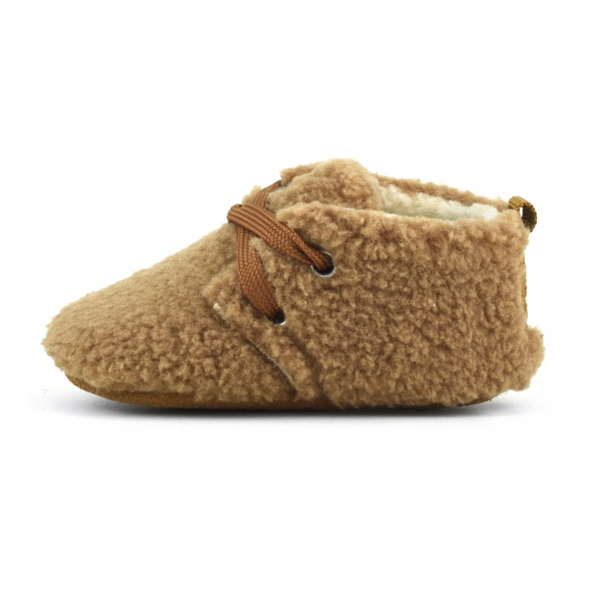 Botte de neige en fausse fourrure avec lacets