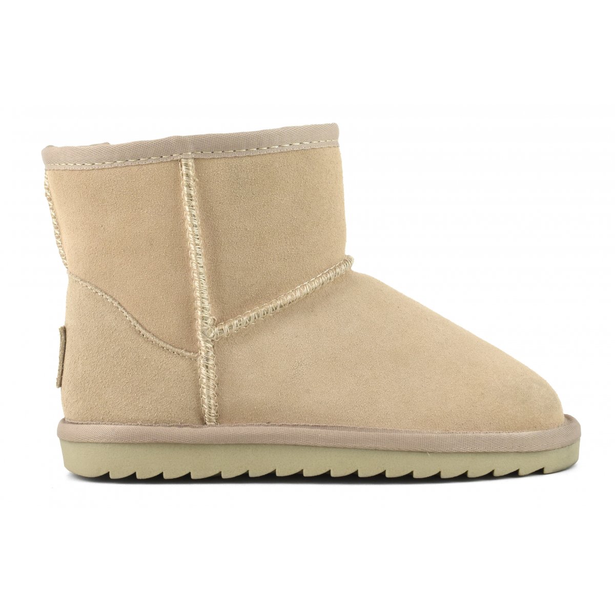 Bottines de neige en cuir suédé