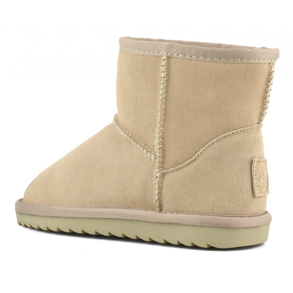 Bottines de neige en cuir suédé