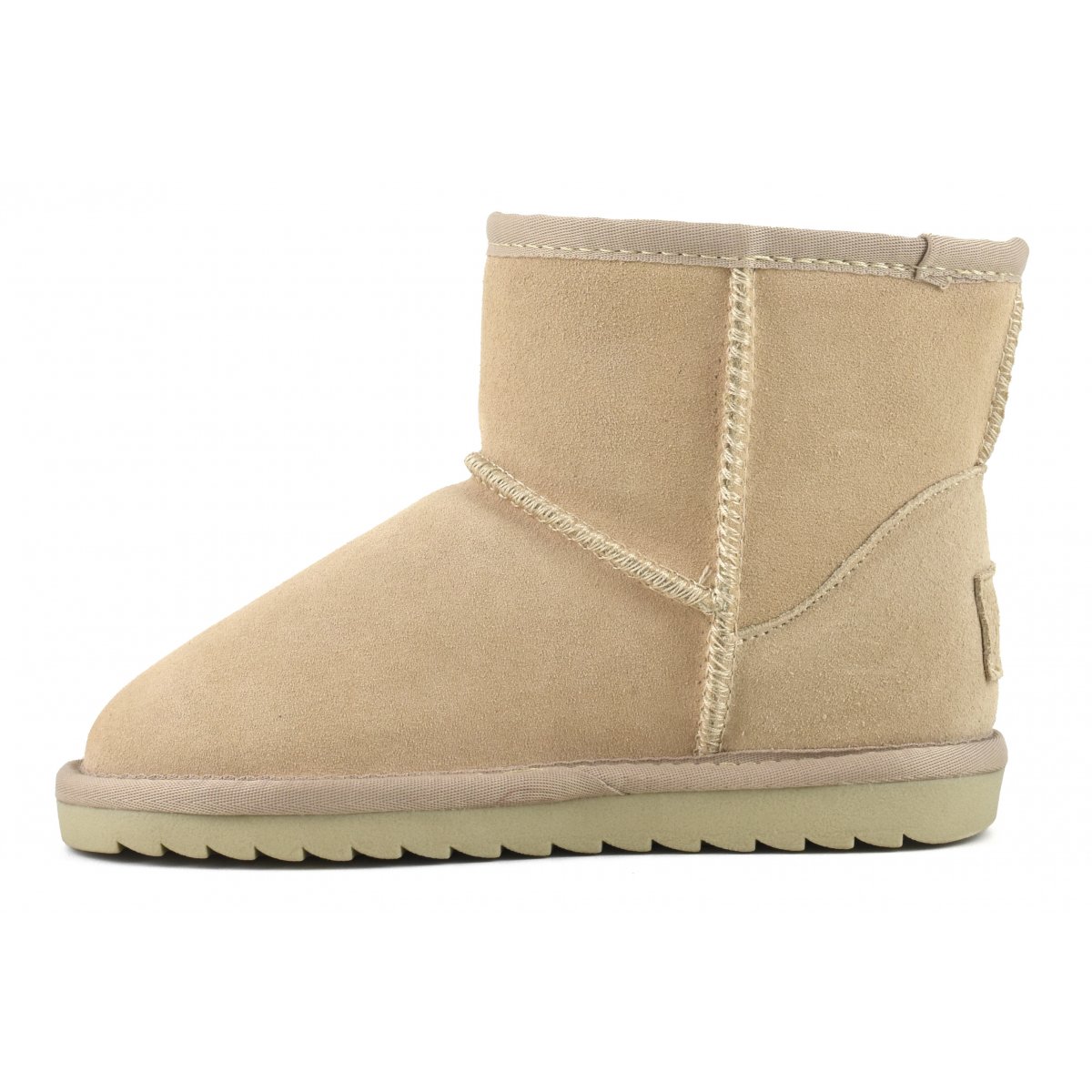 Bottines de neige en cuir suédé