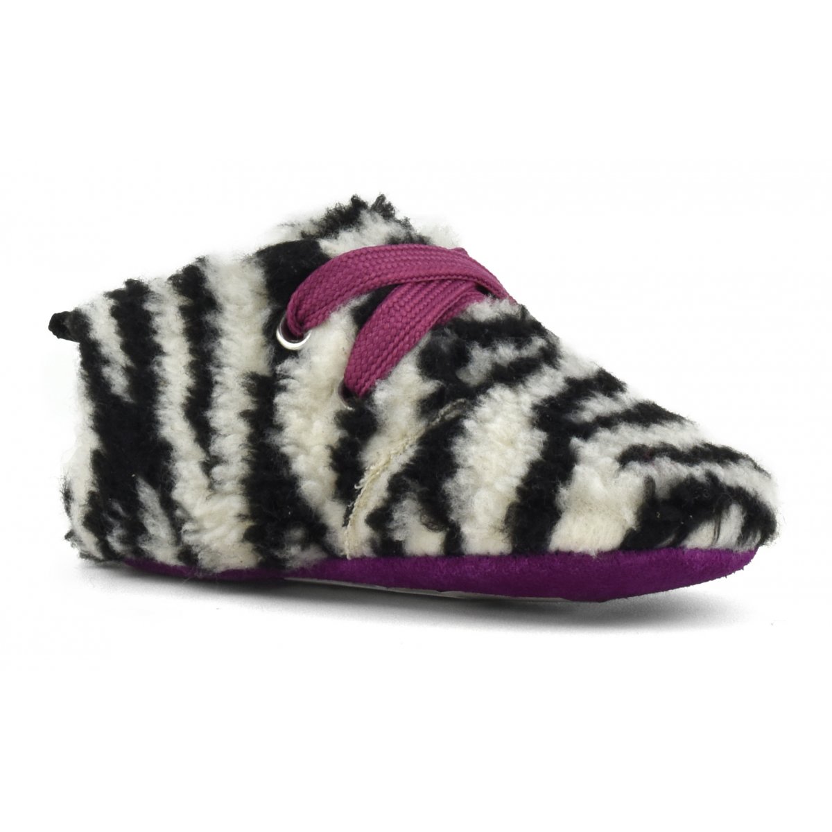 Botte de neige en fausse fourrure avec lacets