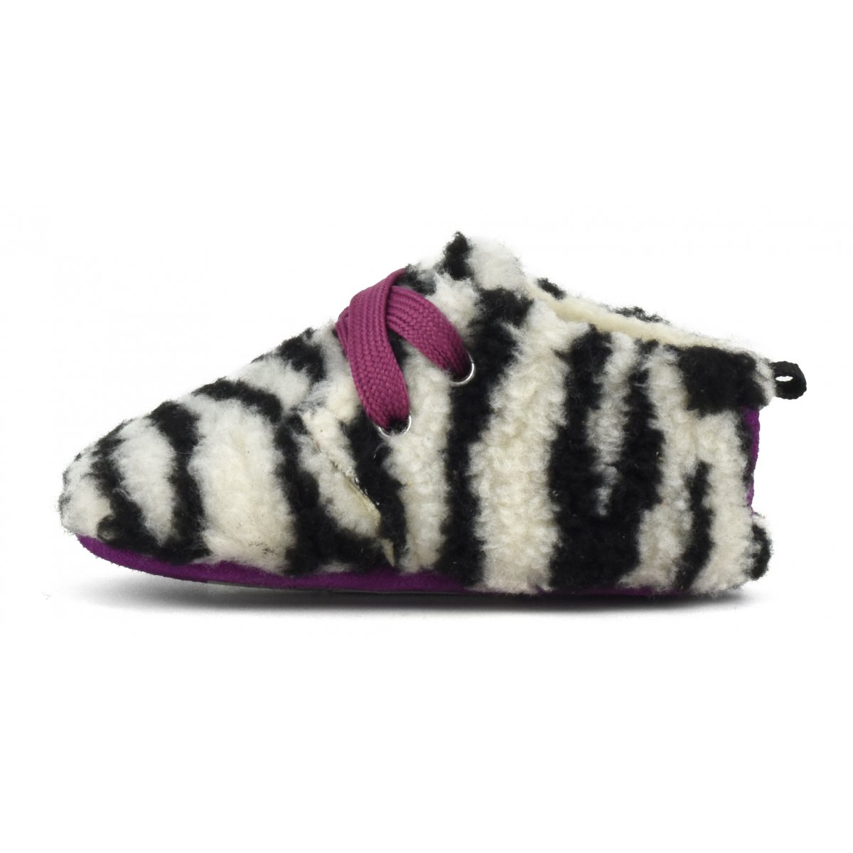 Botte de neige en fausse fourrure avec lacets