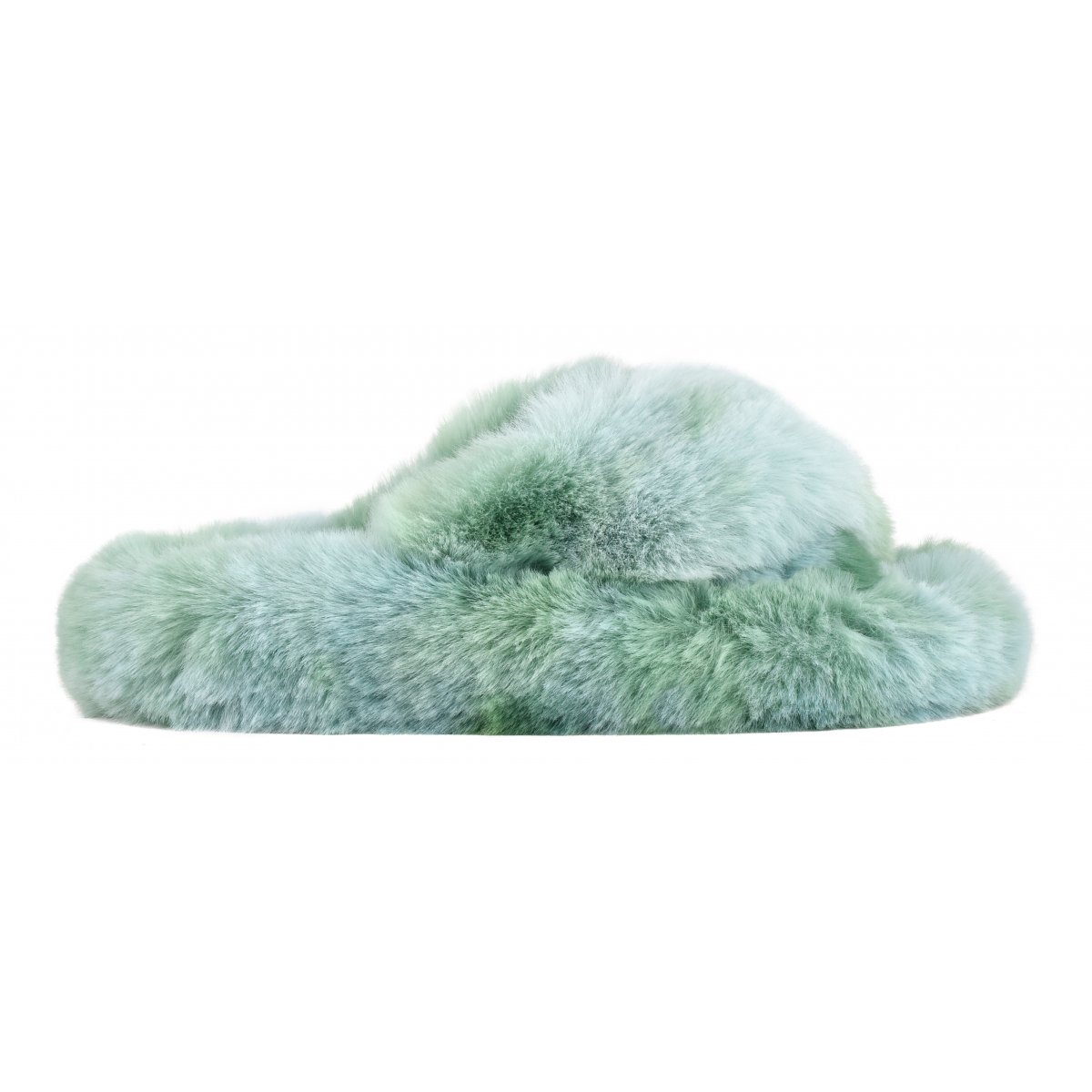 Cross discount fur slippers