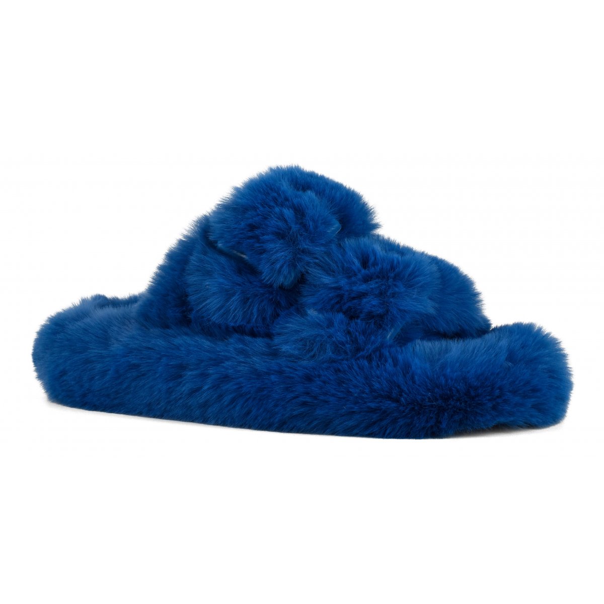 Chaussons ouverts façon mule en fourrure