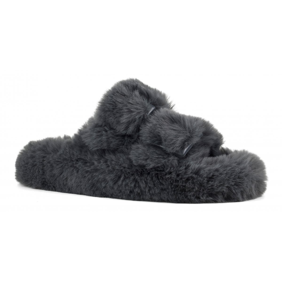 Chaussons ouverts façon mule en fourrure