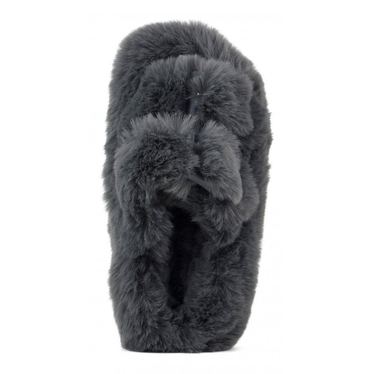 Chaussons ouverts façon mule en fourrure