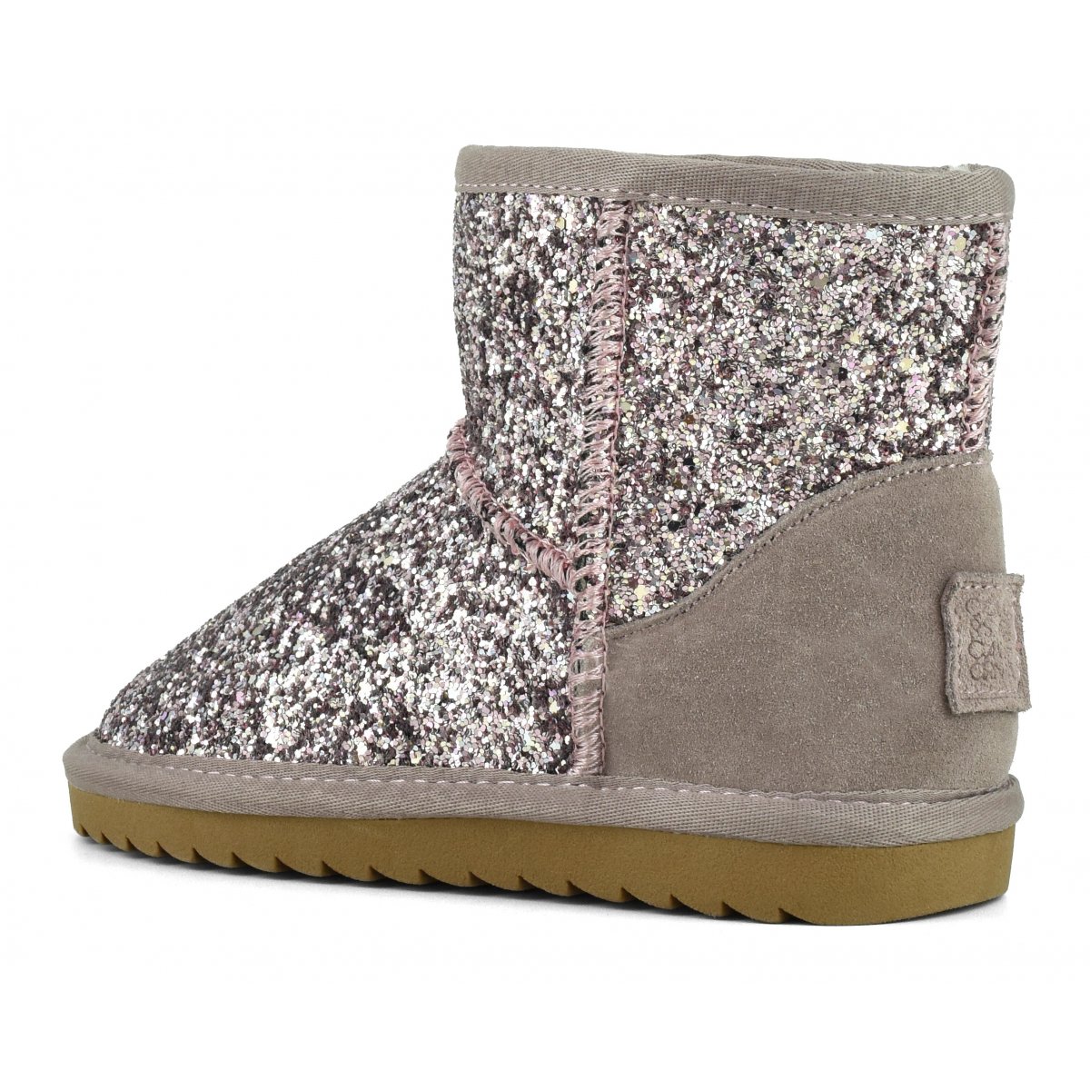 Bottines pour l’hiver en paillettes doublées en laine