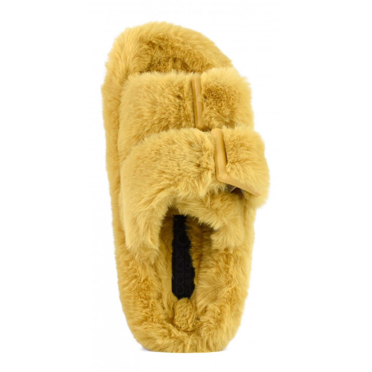 Chaussons ouverts façon mule en fourrure