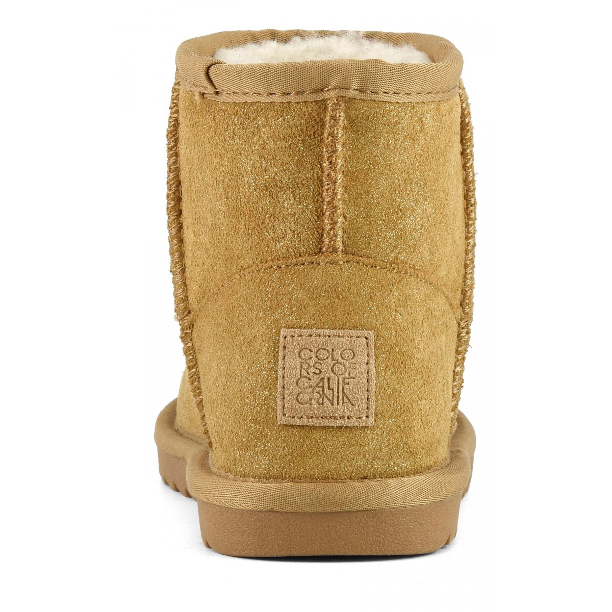 Bottines de neige en cuir suédé pailleté