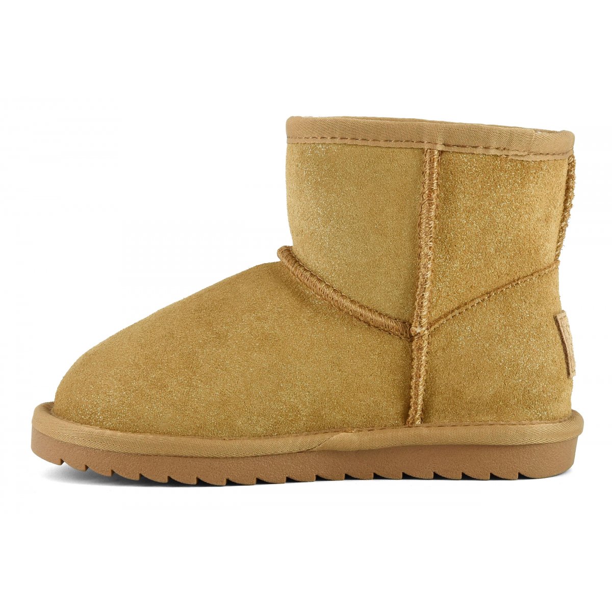 Bottines de neige en cuir suédé pailleté