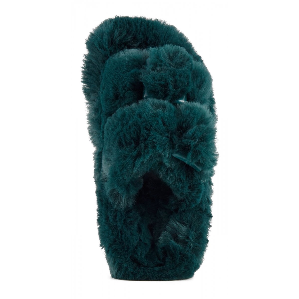 Chaussons ouverts façon mule en fourrure