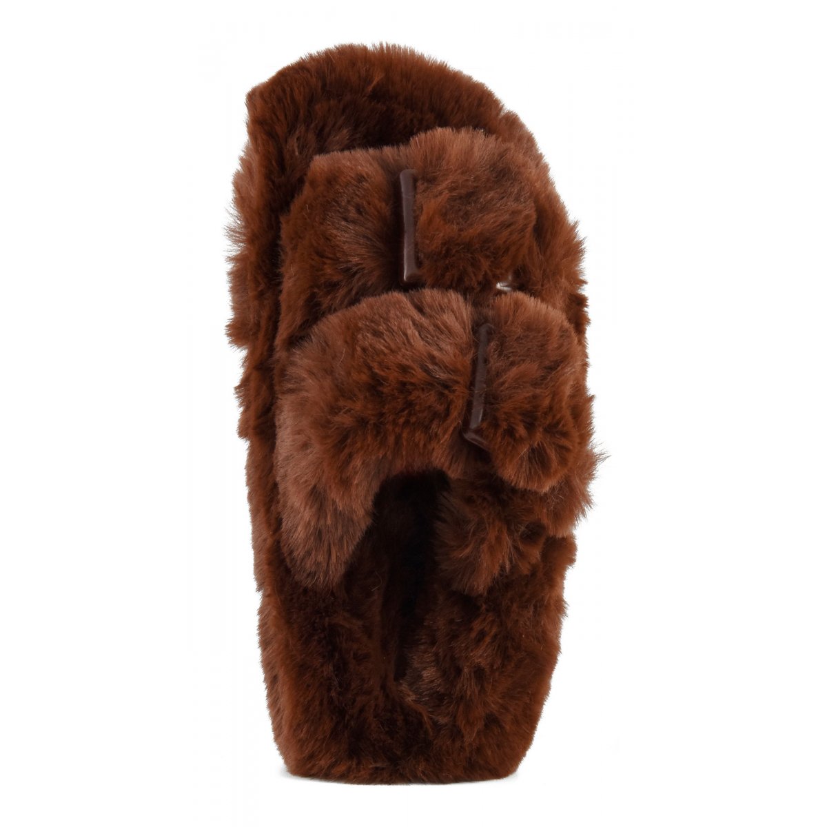 Chaussons ouverts façon mule en fourrure