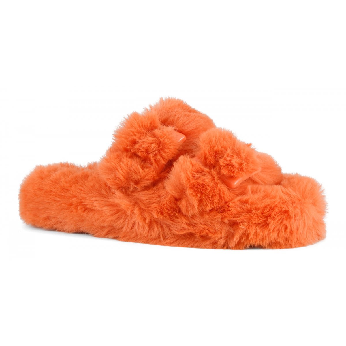 Chaussons ouverts façon mule en fourrure