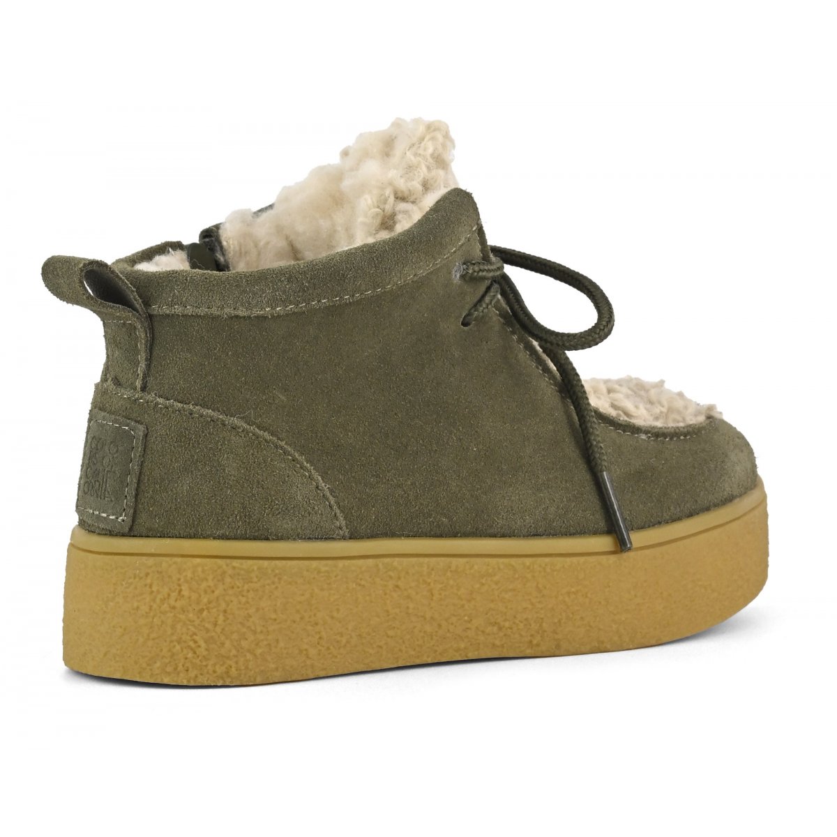 Chaussures en daim et fourrure teddy