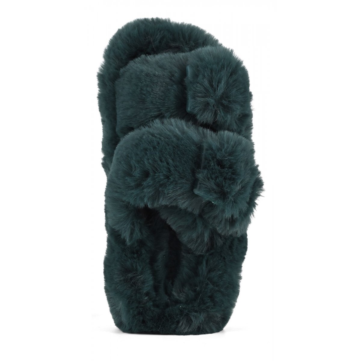Chaussons ouverts façon mule en fourrure