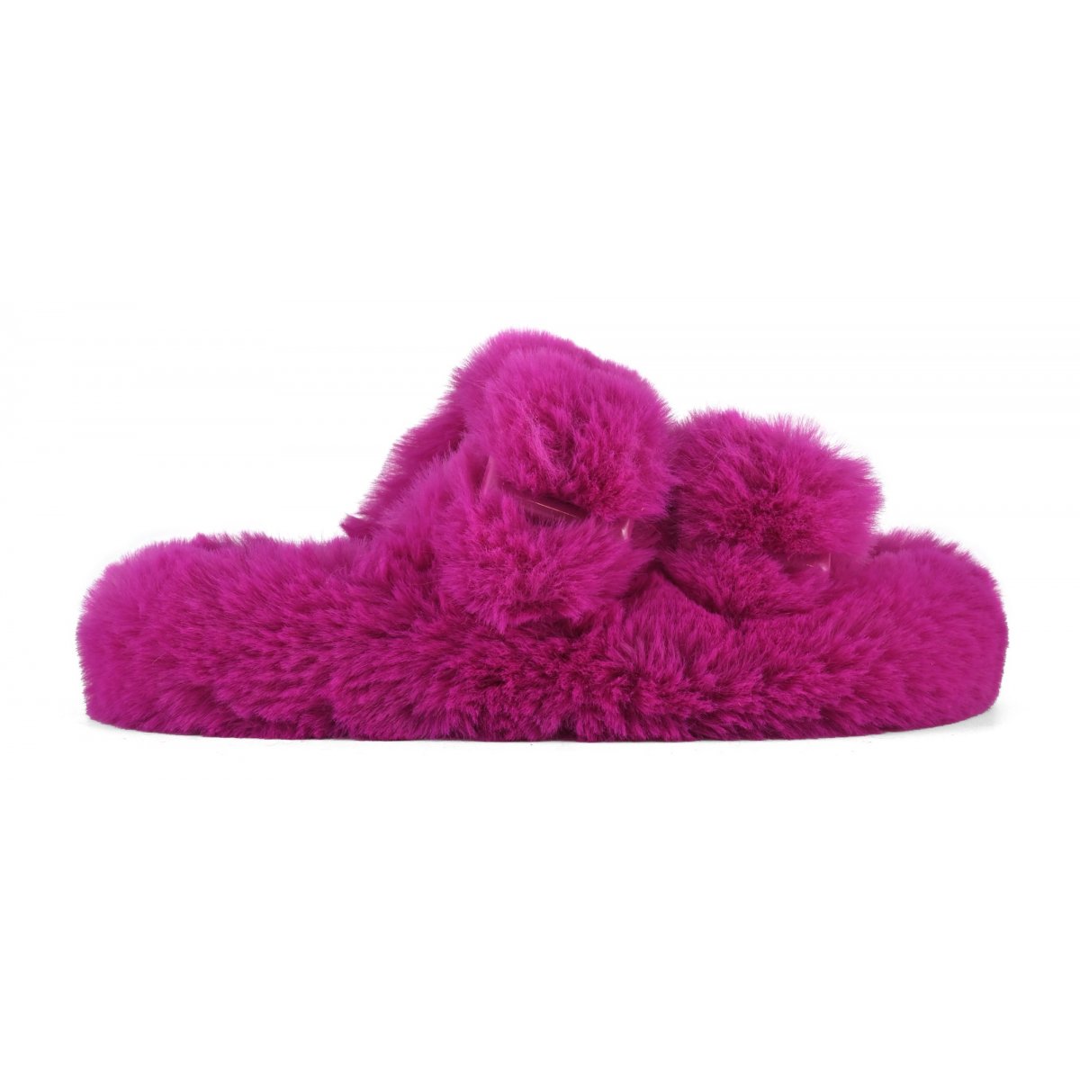 Chaussons ouverts façon mule en fourrure