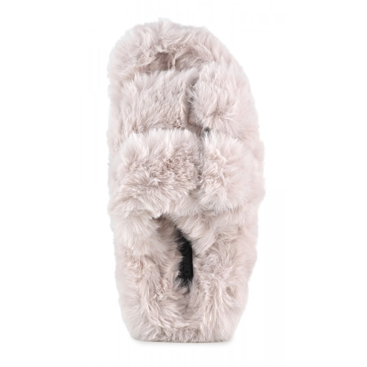 Chaussons ouverts façon mule en fourrure