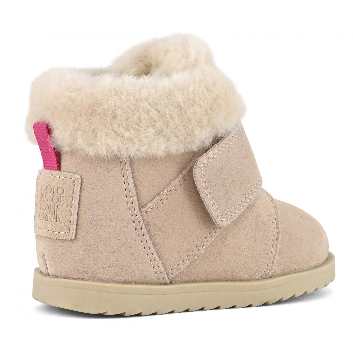 Bottines en daim avec revers en fourrure
