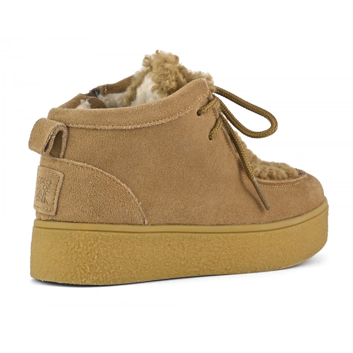 Chaussures en daim et fourrure teddy