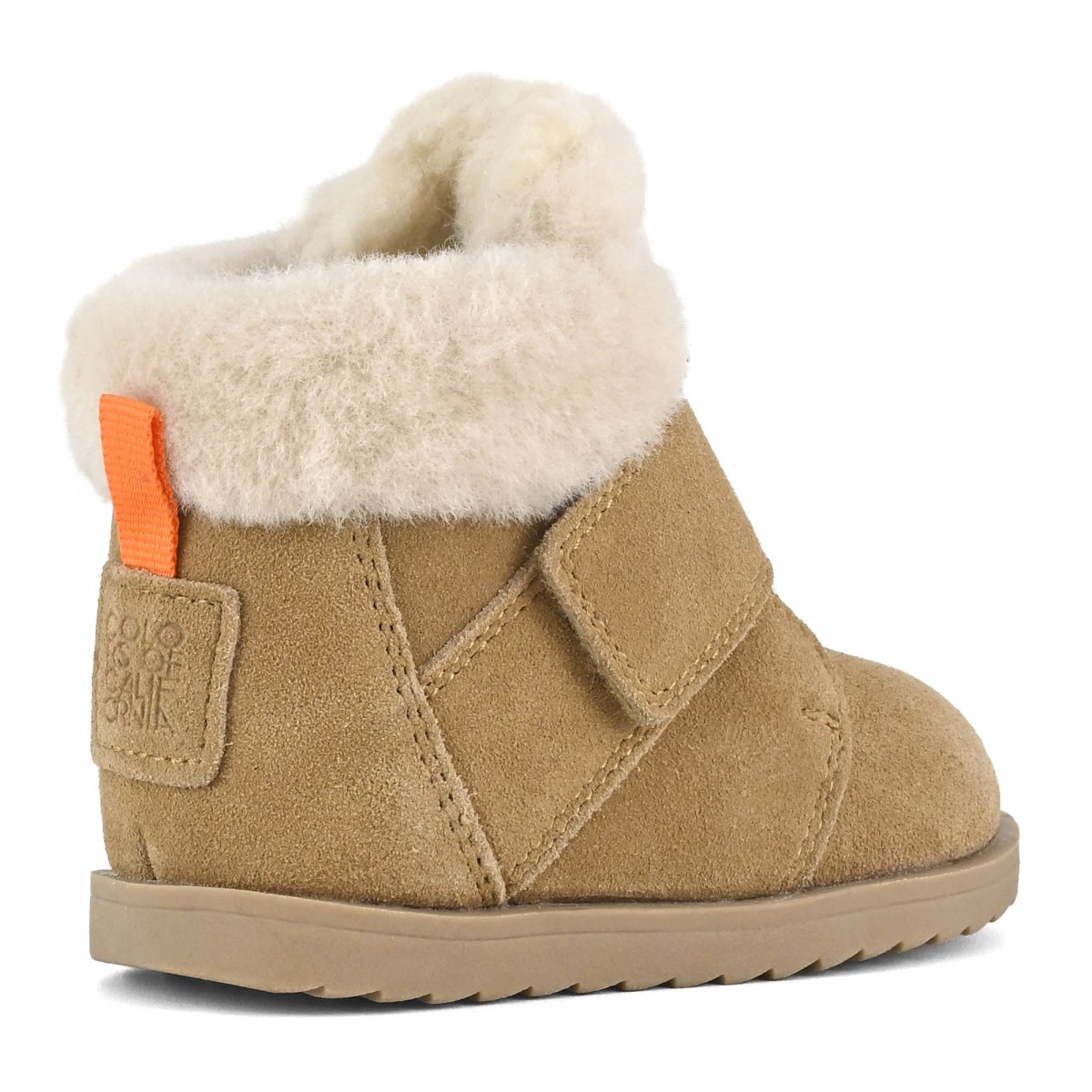 Bottines en daim avec revers en fourrure