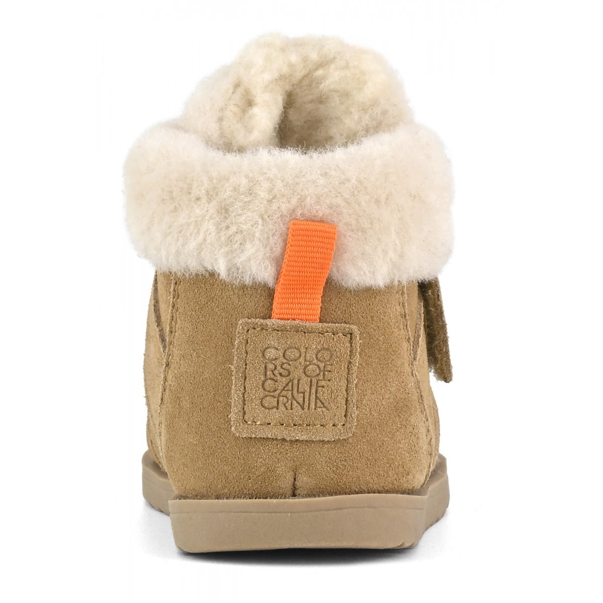 Bottines en daim avec revers en fourrure