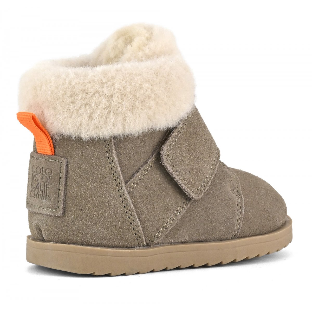 Bottines en daim avec revers en fourrure