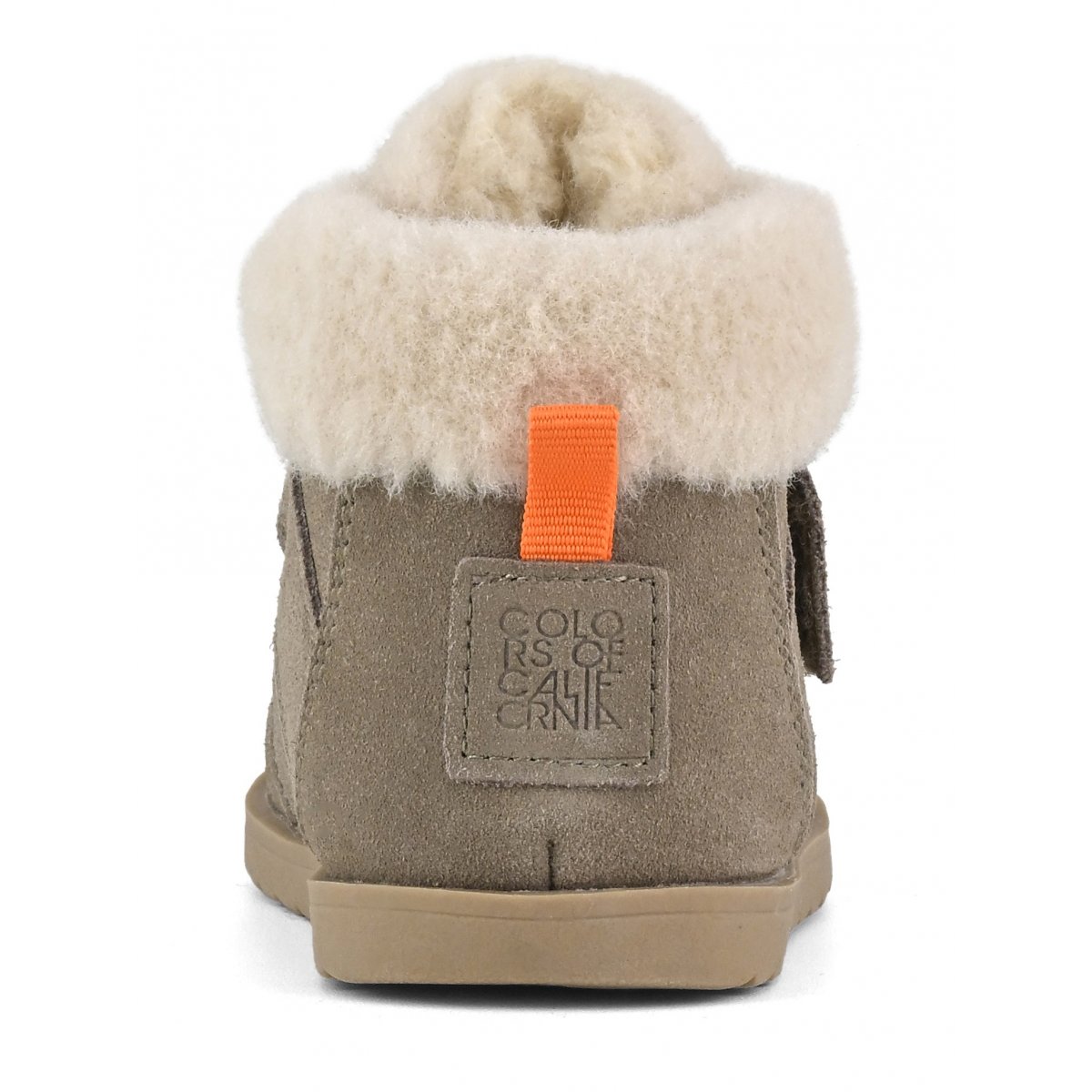 Bottines en daim avec revers en fourrure