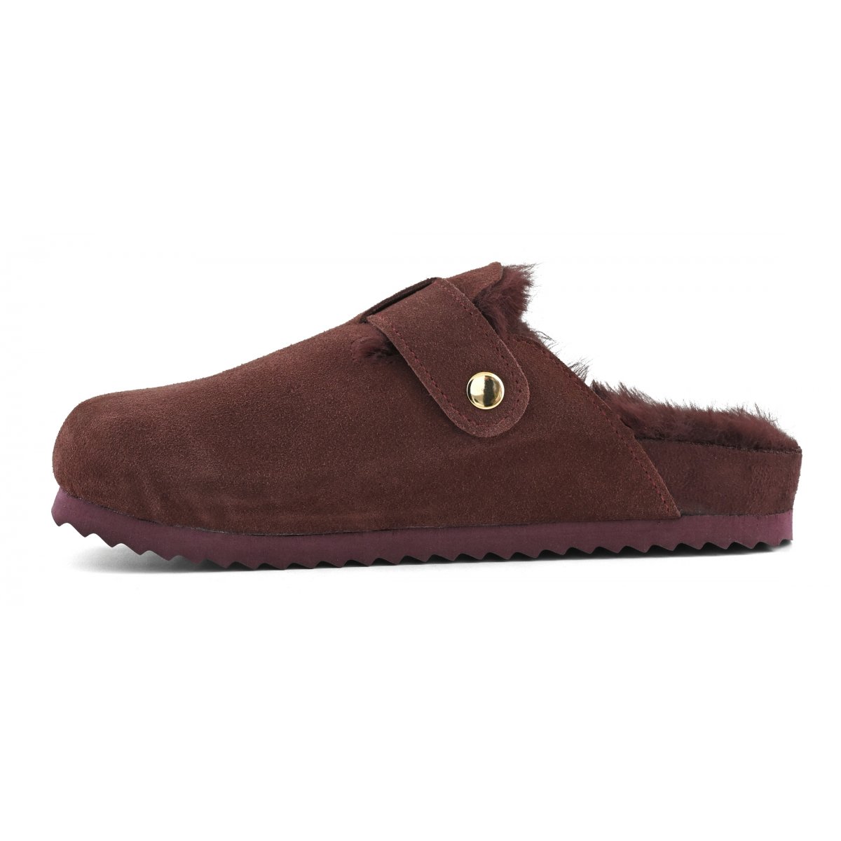 Sabots en cuir avec doublure en fourrure