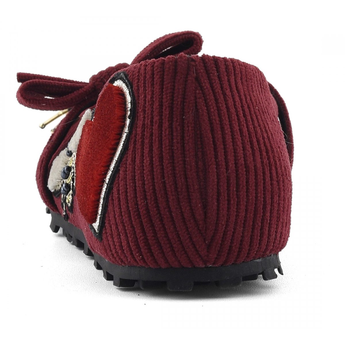 Velvet & patches ballet shoe