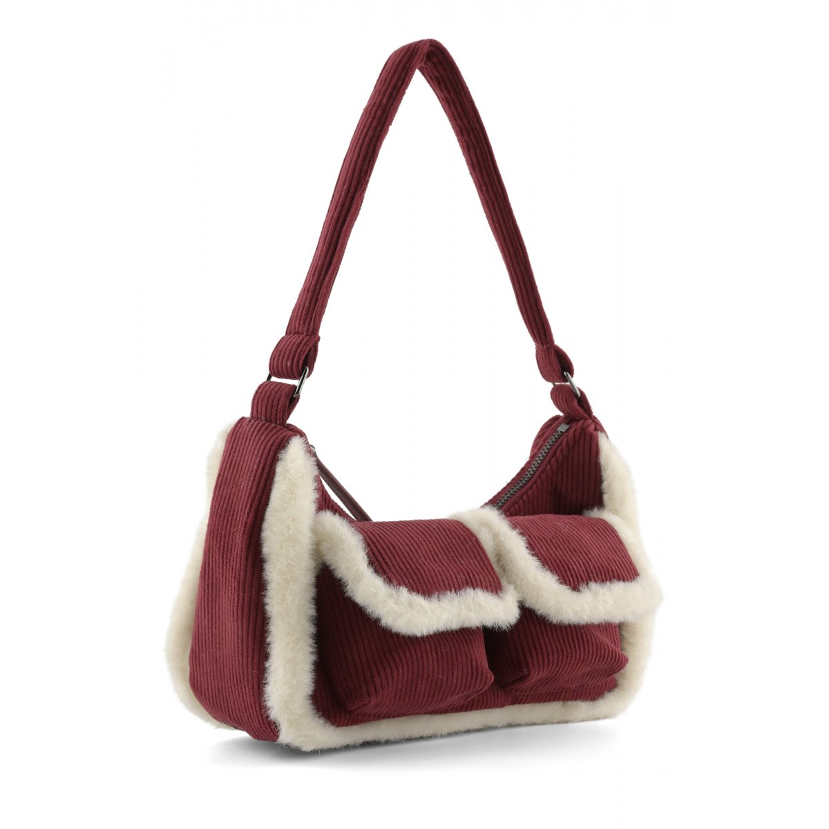 Mini corduroy sherpa bag