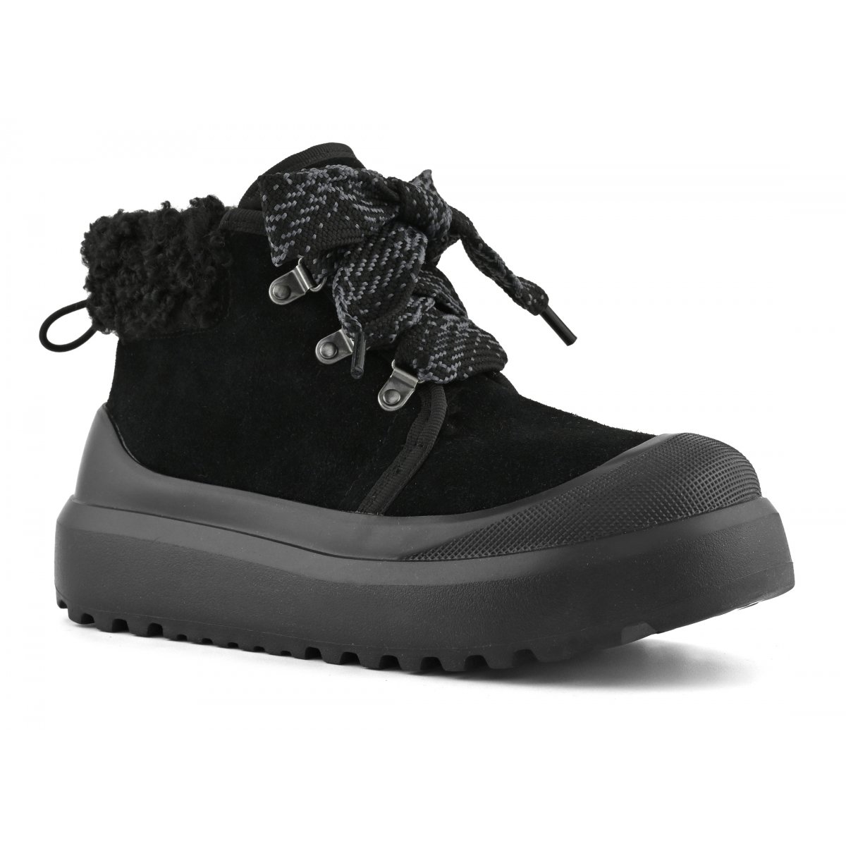 Bottes à lacets à semelle monobloc