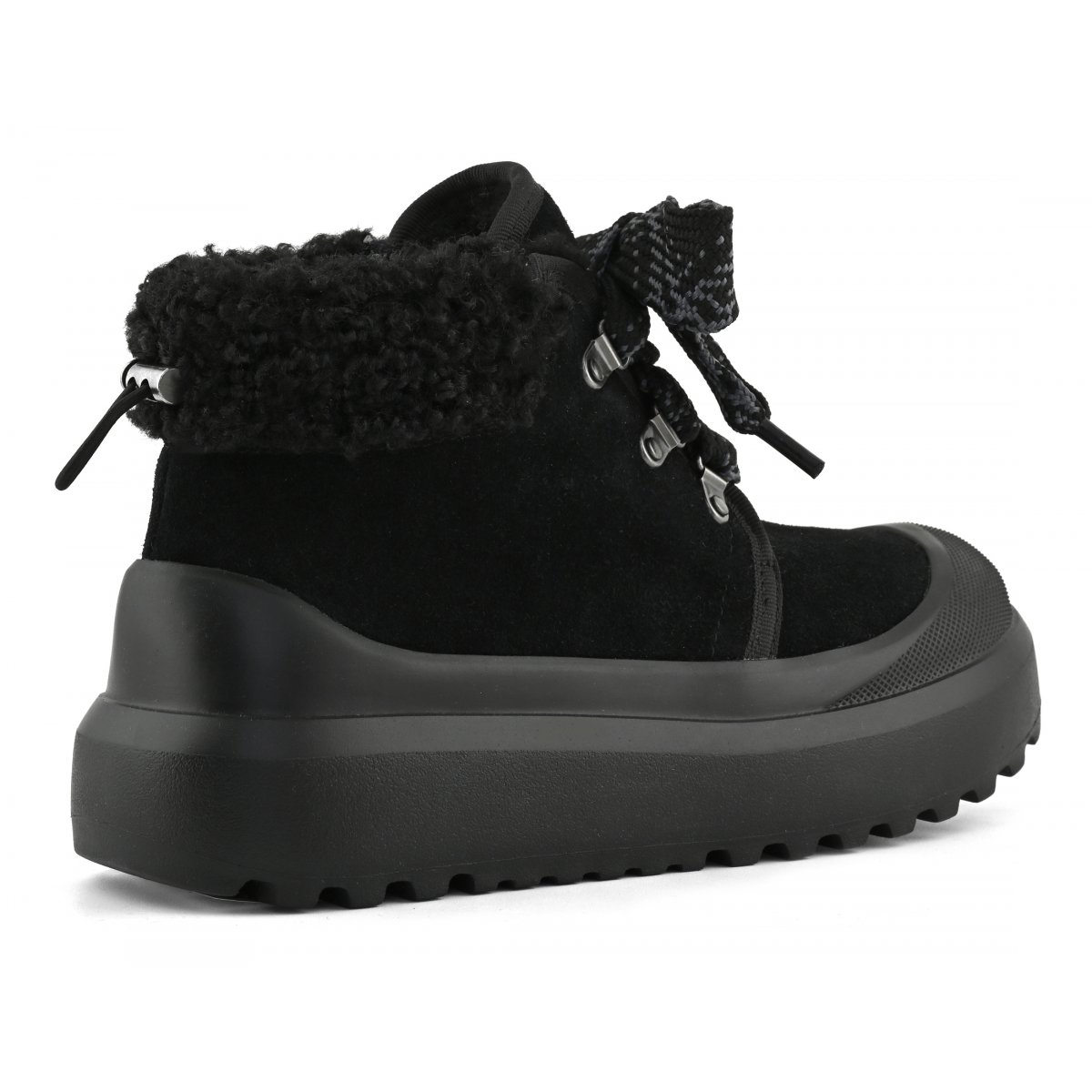 Bottes à lacets à semelle monobloc