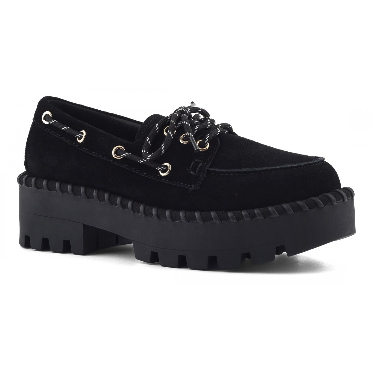 Chaussure bateau en daim