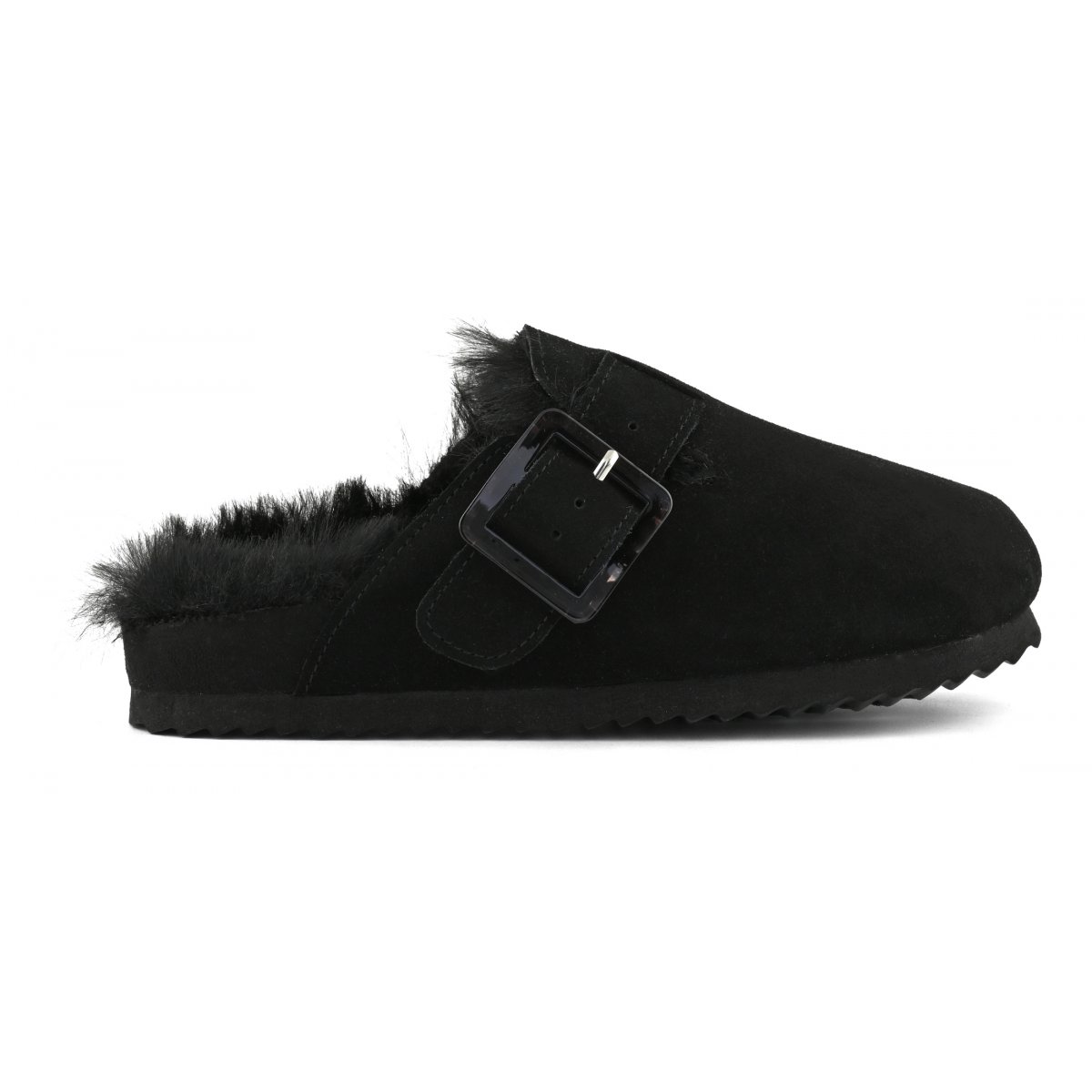 Sabots en cuir avec doublure en fourrure