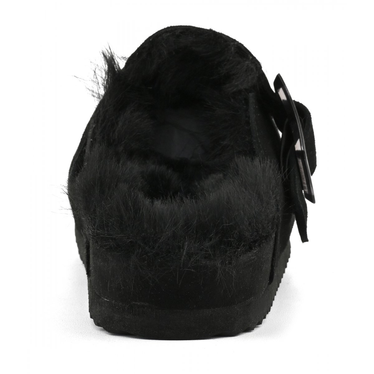 Sabots en cuir avec doublure en fourrure