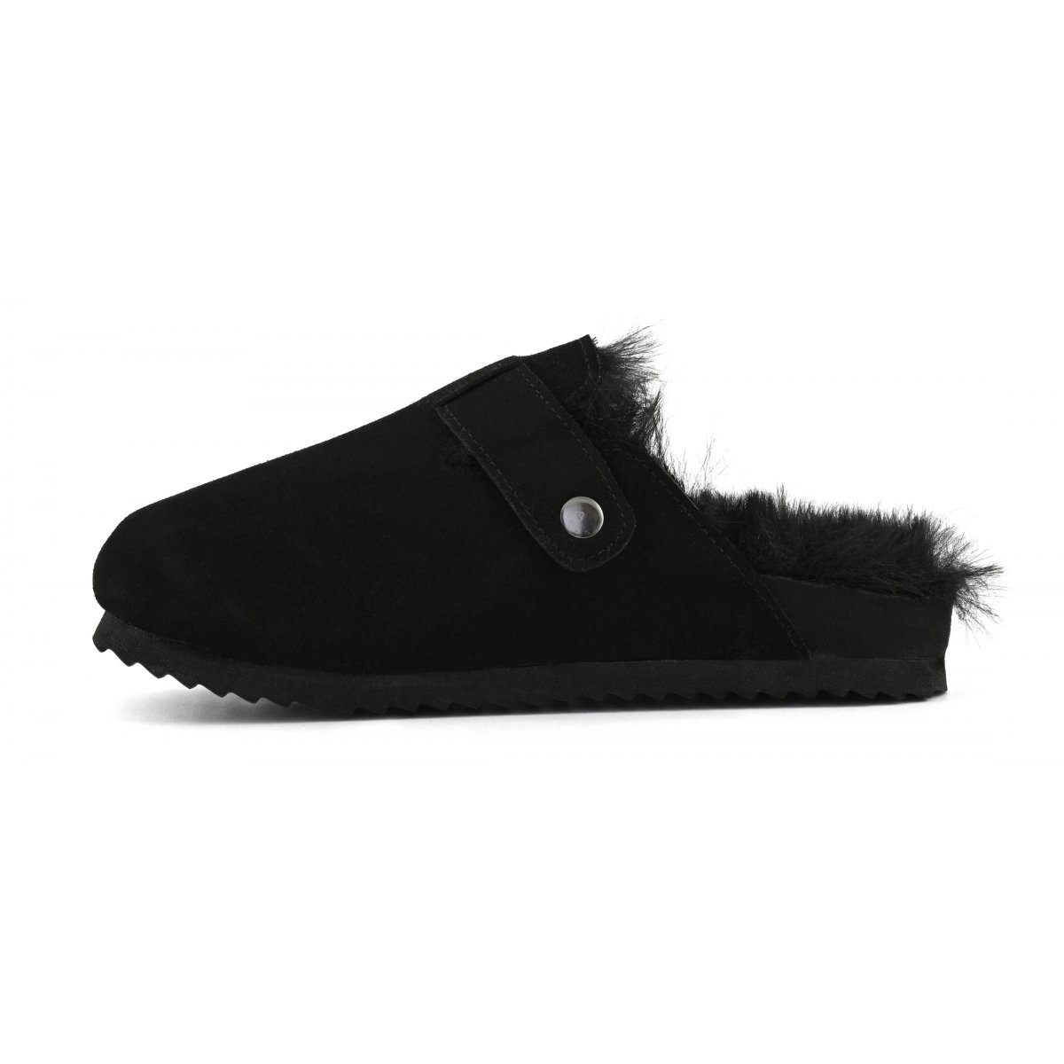Sabots en cuir avec doublure en fourrure