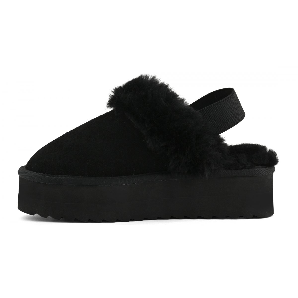 Chaussons à plateforme en peau de mouton