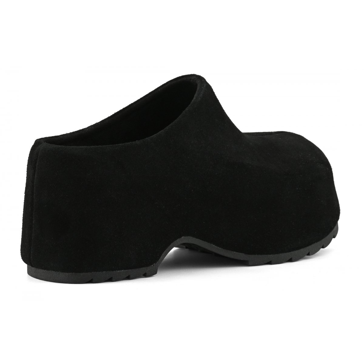Cow suede clog