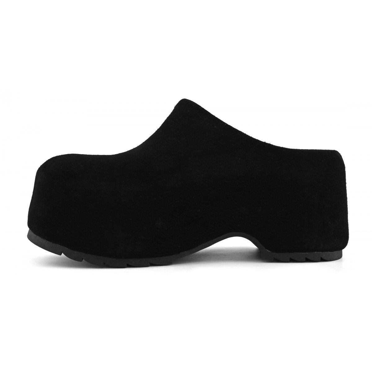 Cow suede clog