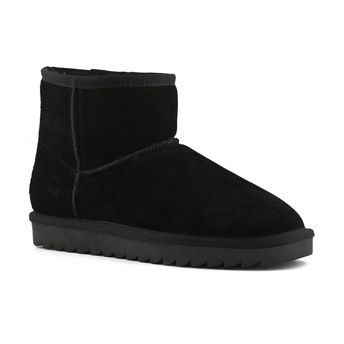 Bottines en cuir suédé