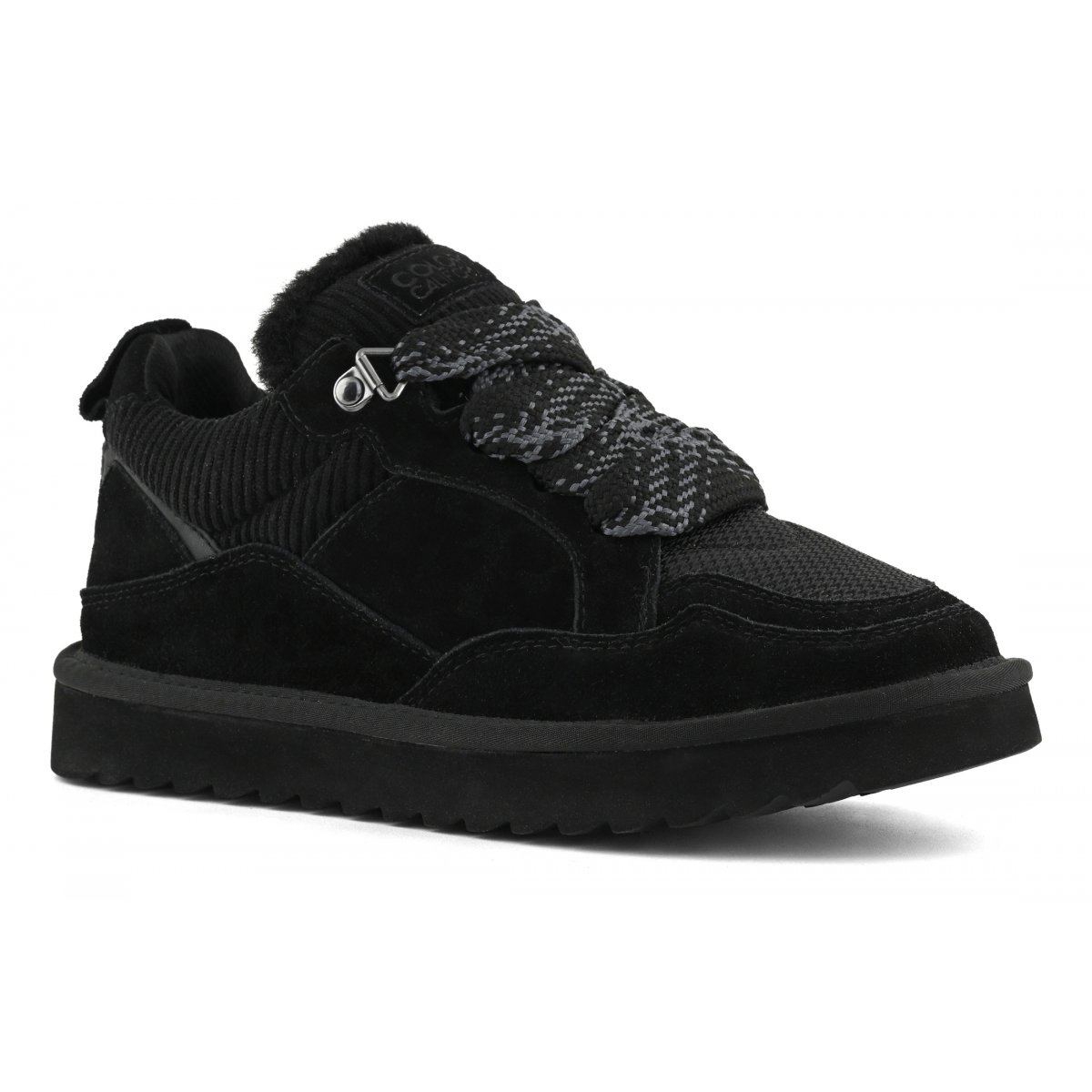 Baskets en daim avec maxi lacets
