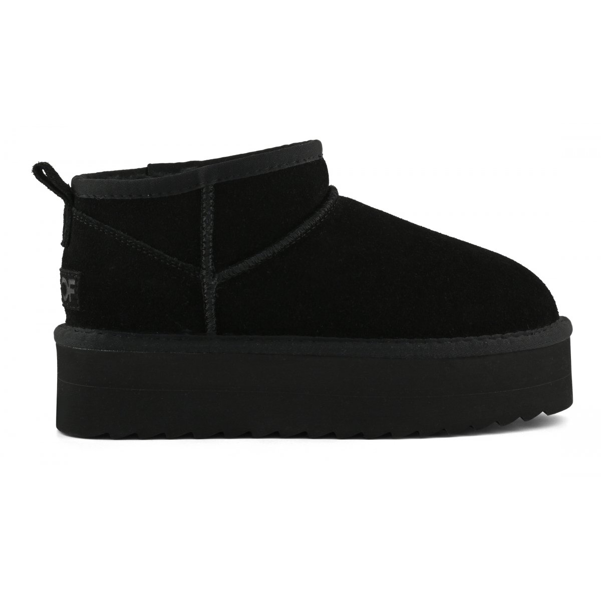 Bottines plateforme en cuir suédé